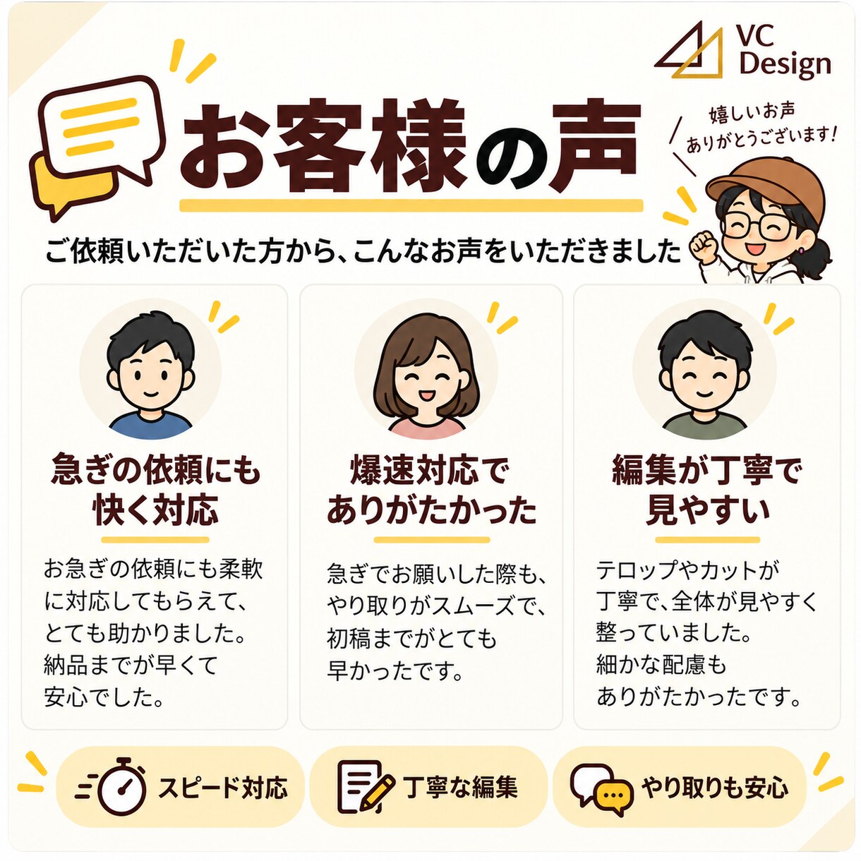 ショート動画を見やすくテンポよく編集します 台本・素材を送るだけ｜伝わりやすい縦型ショートに仕上げます イメージ6