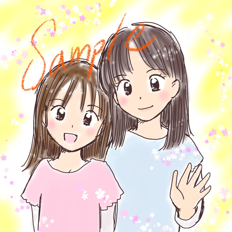 SNS投稿,アイコンなどに使えるイラスト描きます 明るく可愛い少女漫画風のイラストであなたの発信を彩ります イメージ3