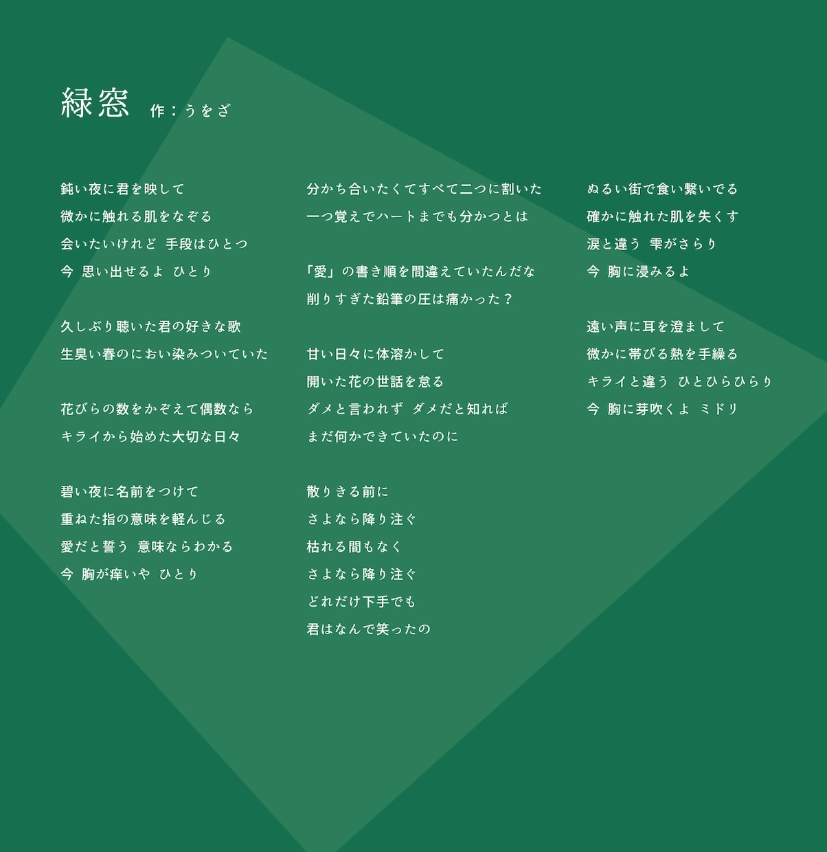 コピーライターが作詞をします 詞先・曲先どちらでも。とにかく書きたい。 イメージ2