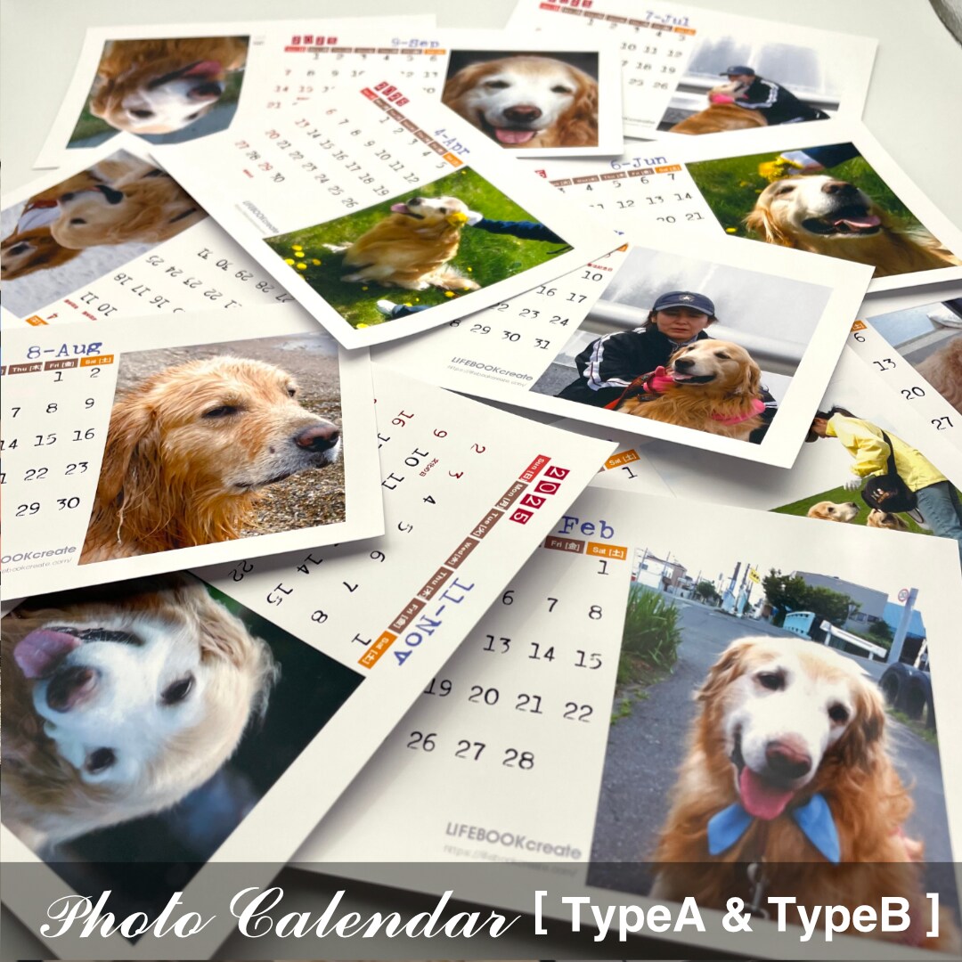 あなたの写真で作るオリジナルフォトカレンダー作ます あなたはお気に入りの写真を12枚用意するだけ!プレゼントにも イメージ3
