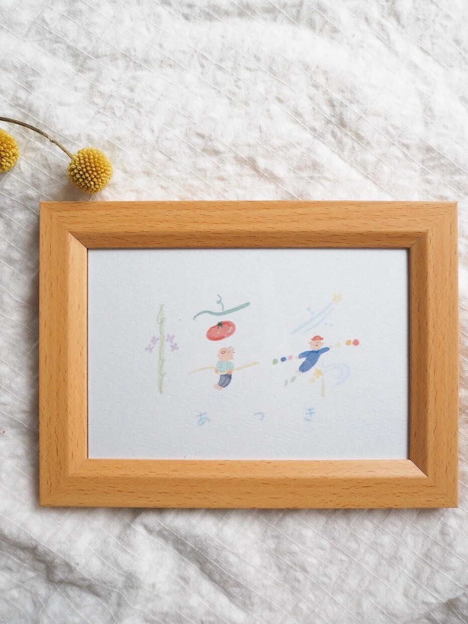あたたかい雰囲気のイラスト命名書を描きます お名前の由来や想いをぎゅっとイラストに！プレゼントにも◎ イメージ6