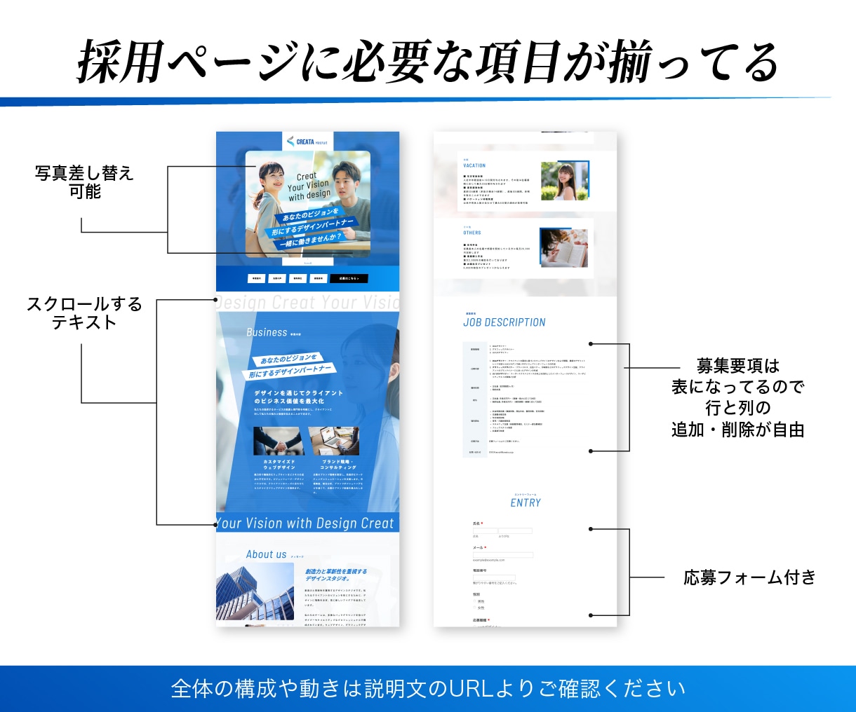 Canvaの採用LPテンプレートを販売します レスポンシブ対応・マニュアル付きだから安心・自由に編集可能 イメージ4