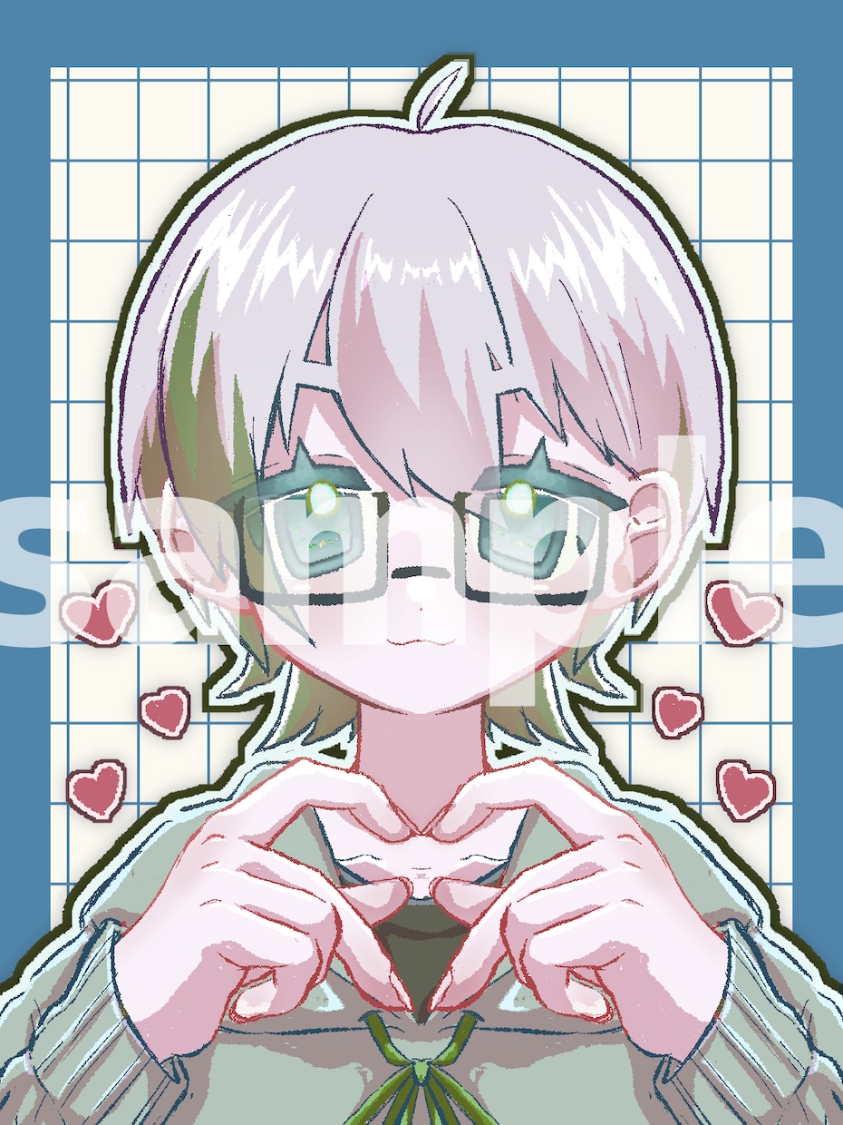 貴方の魅力がさらに増す！左右対称イラストを描きます アイコン・サムネ・胸上の立ち絵にも！様々な用途で使用可能◎！ イメージ7