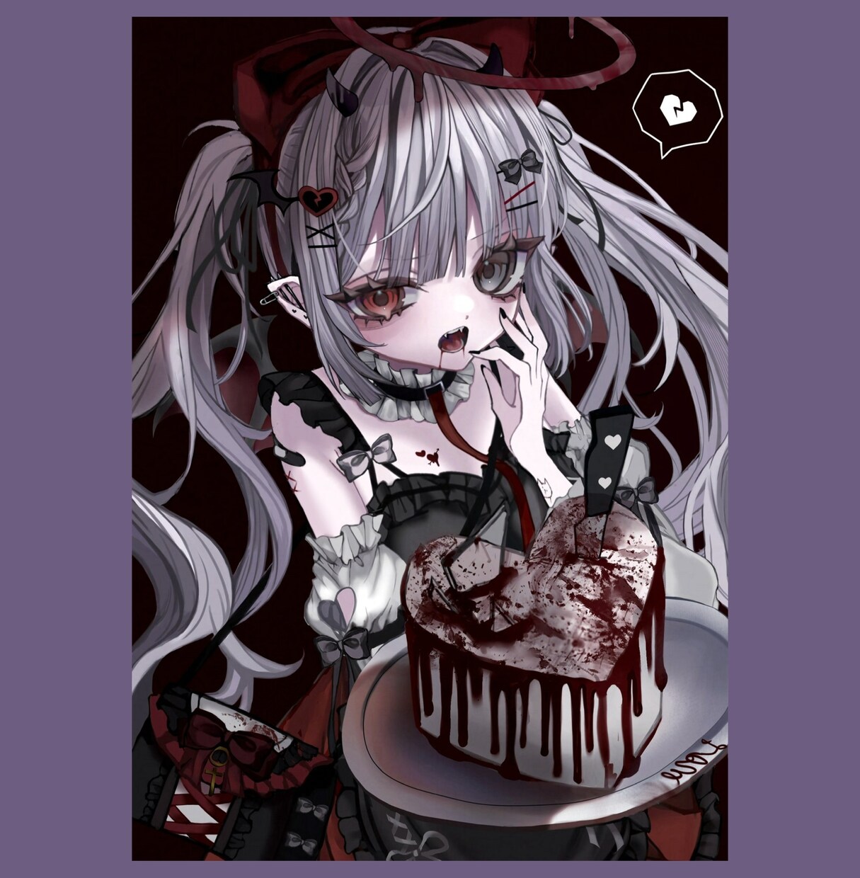 最短7日！ダークめな可愛いイラスト制作致します サムネイル、アイコン、グッズなどに！ イメージ3