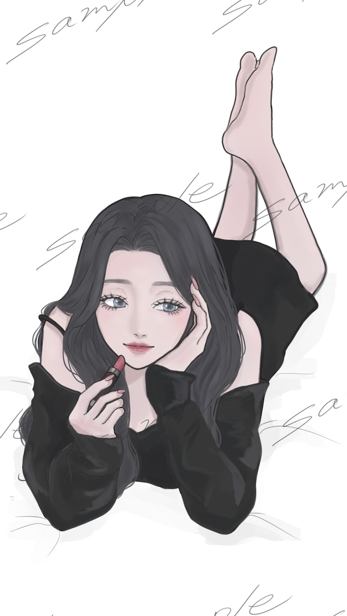 韓国風｜クールで綺麗めな女の子イラスト描きます 可愛いだけじゃ物足りない。ダークなイラストを探している貴方へ イメージ10
