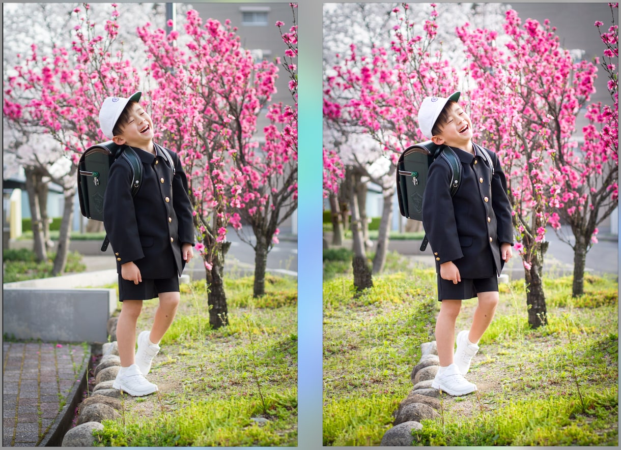 背景ナチュラルにシンプルに統一いたします 入学写真、写真館プロ風に撮ってみたを再現 イメージ1