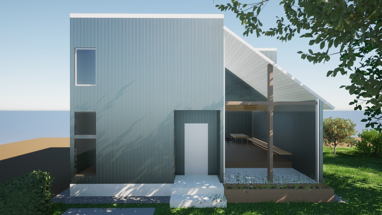 建物をイメージしやすい外観パースを提供します ２カット　外観パース　3月中のみ特別価格 イメージ6