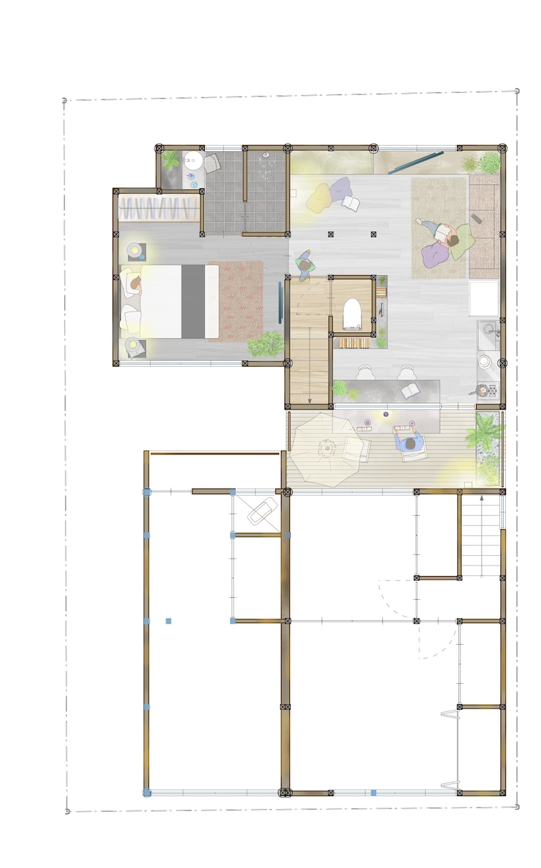 建築図面を手書き風に変身させます 味気ないCAD図面をお施主様が心惹かれる暖かい手書き図面に！ イメージ7