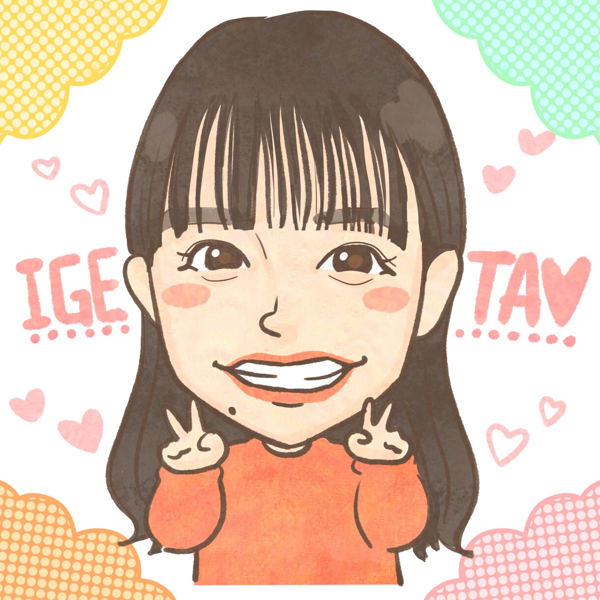 ふんわり可愛い似顔絵描きます SNSのアイコンに♡写真にない暖かみや彩りを♪ イメージ1