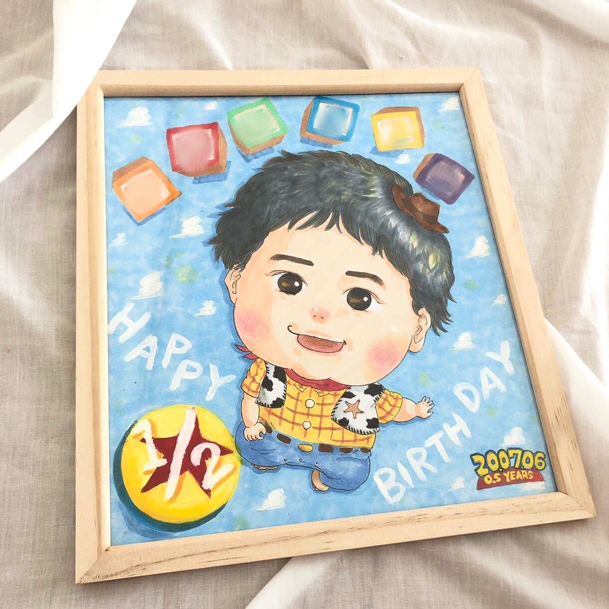 お子さんの記念日似顔絵イラスト描きます ○ヶ月記念日などの成長の記録にいかがですか？☆ イメージ1