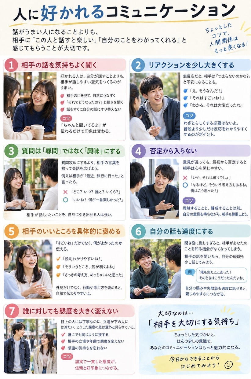人に好かれ飽きられない方法をアドバイスします 約三十年間、輪の中心にいました。少しでも力になれたら。 イメージ1