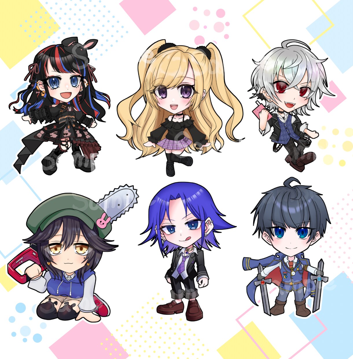 商用利用OK！ミニキャラ・SDキャラお描きします アイコン・YouTube・Vtuber・グッズイラストに！ イメージ4