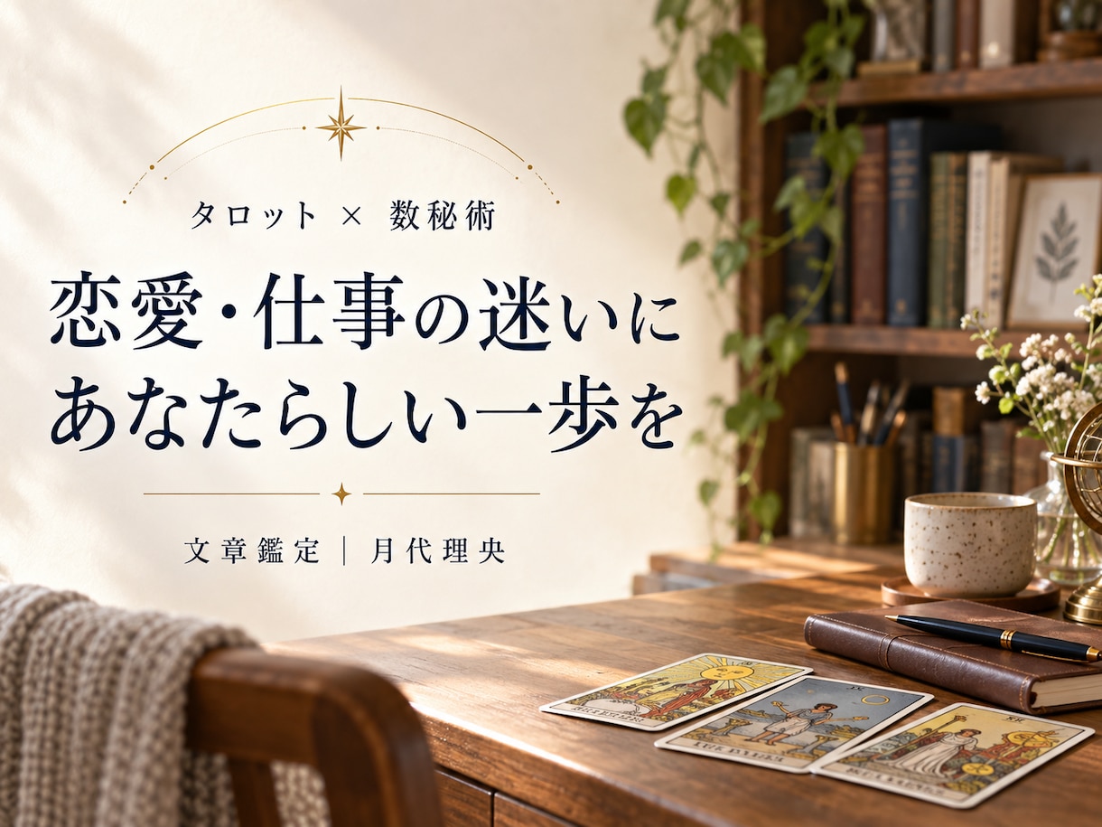 恋や仕事に迷うあなたへおみくじ鑑定を届けます タロット×数秘術｜500円・24時間以内にお届け イメージ3