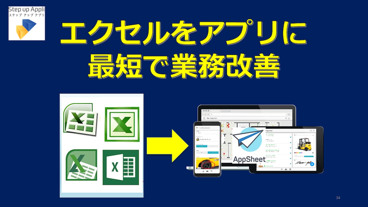 お使いのエクセルをAppSheetアプリにします 購入前にアプリの完成イメージを確認できます！まずはご相談を。 イメージ1