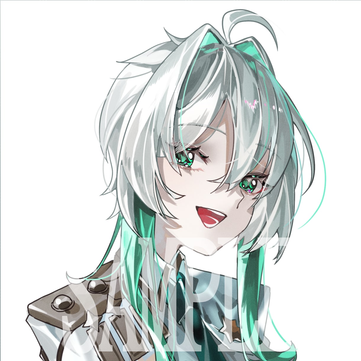 キラキラで透明感のあるアイコン描きます お手軽価格でかわいいイラストを製作します！ イメージ3