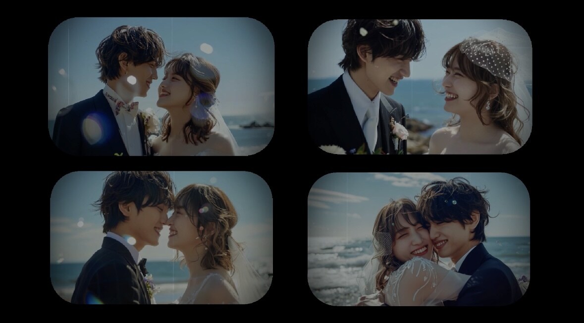 レトロ｜シネマ風のオープニングムービー制作します レトロ映画のような洋風デザインで可愛らしい結婚式の入場動画！ イメージ1