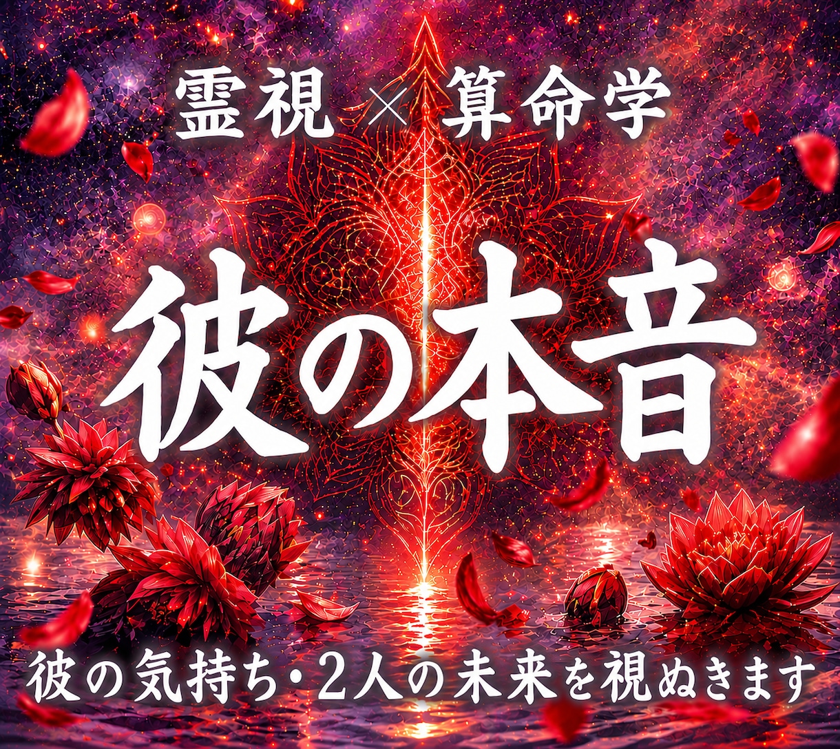 彼の気持ち・二人の未来｜本音と今後を霊視鑑定します 音信不通、片思い、復縁、不倫、停滞する恋の根本原因と次の展開 イメージ1