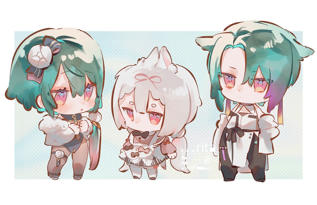 大切に育てたくなるちびキャラを描きます もちもちしたくなるかわいくてちまこいいのち！ イメージ10