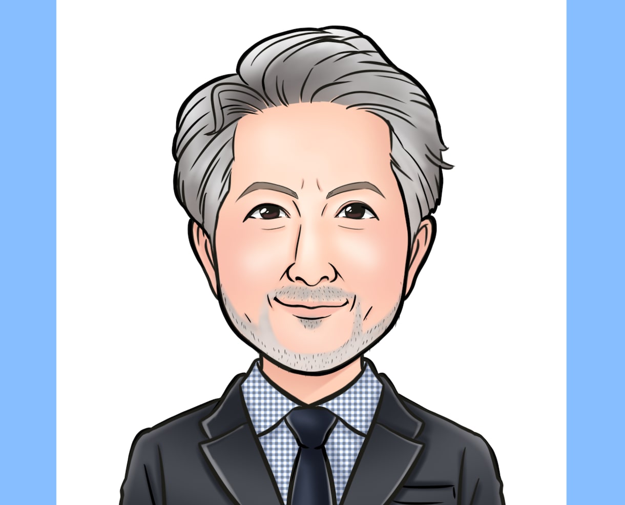 名刺・SNSに使えるビジネス似顔絵を作成します 顔出し不要でも信頼感が伝わるビジネス用似顔絵です！ イメージ8