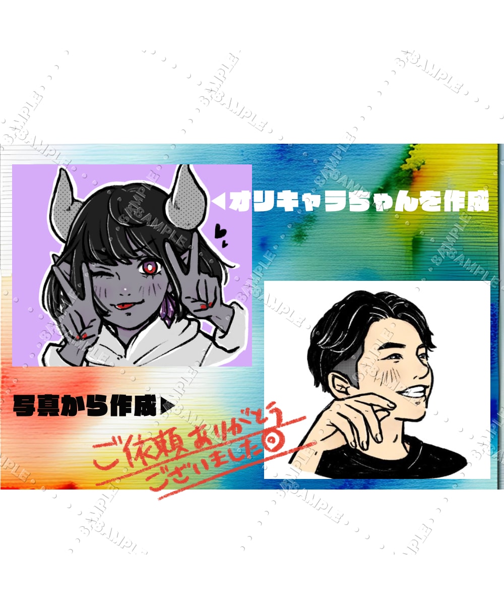 黒メインのオシャレなイラスト作成します 目立つ&オシャレなイラスト作成はお任せください◎ イメージ7
