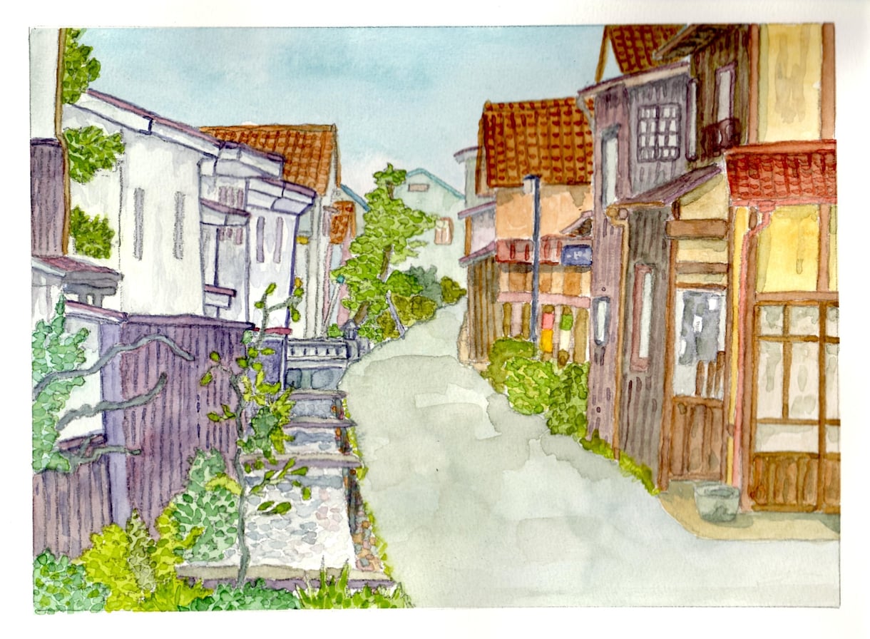 透明水彩を使って風景イラスト描きます ほんわ～か、のんび～り、楽し～くがモットーです。 イメージ1