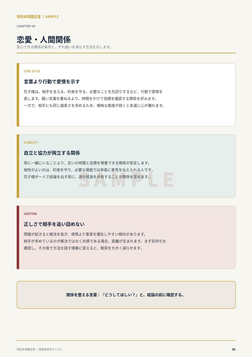 算命学で本質・才能・今後の運勢を鑑定します 全7ページのPDFで本質と才能を丁寧に読み解きます イメージ8