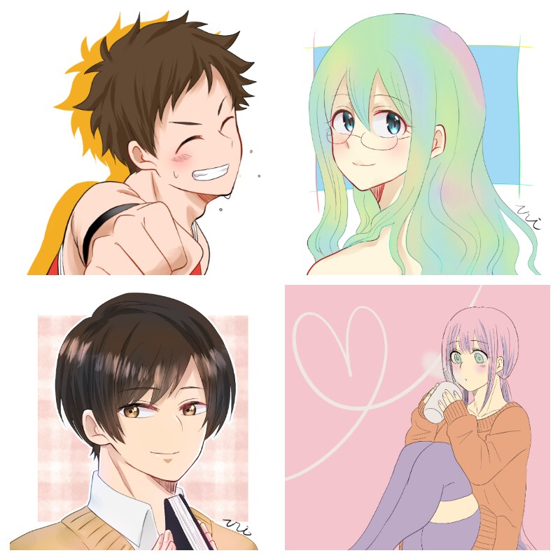 アニメ風のかわいいオリキャラSNSアイコン描きます あなたの顔になるアイコンを3～5日で作成します！ イメージ4