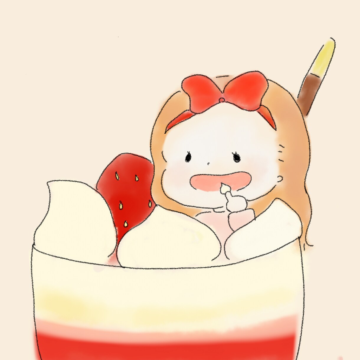 シンプルゆるめのイラストを描きます 手書き風・絵本風のほんわかゆるめのイラストを作成します イメージ3