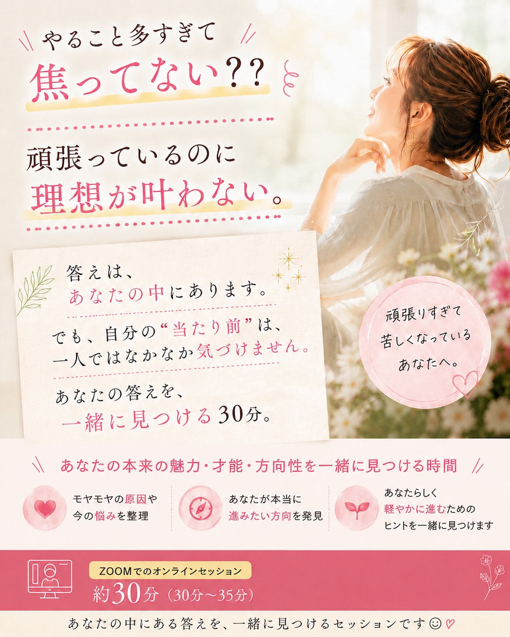 理想が叶わない原因のブレをみつけます やりたいこと、思っていること、ズレてませんか？ イメージ1
