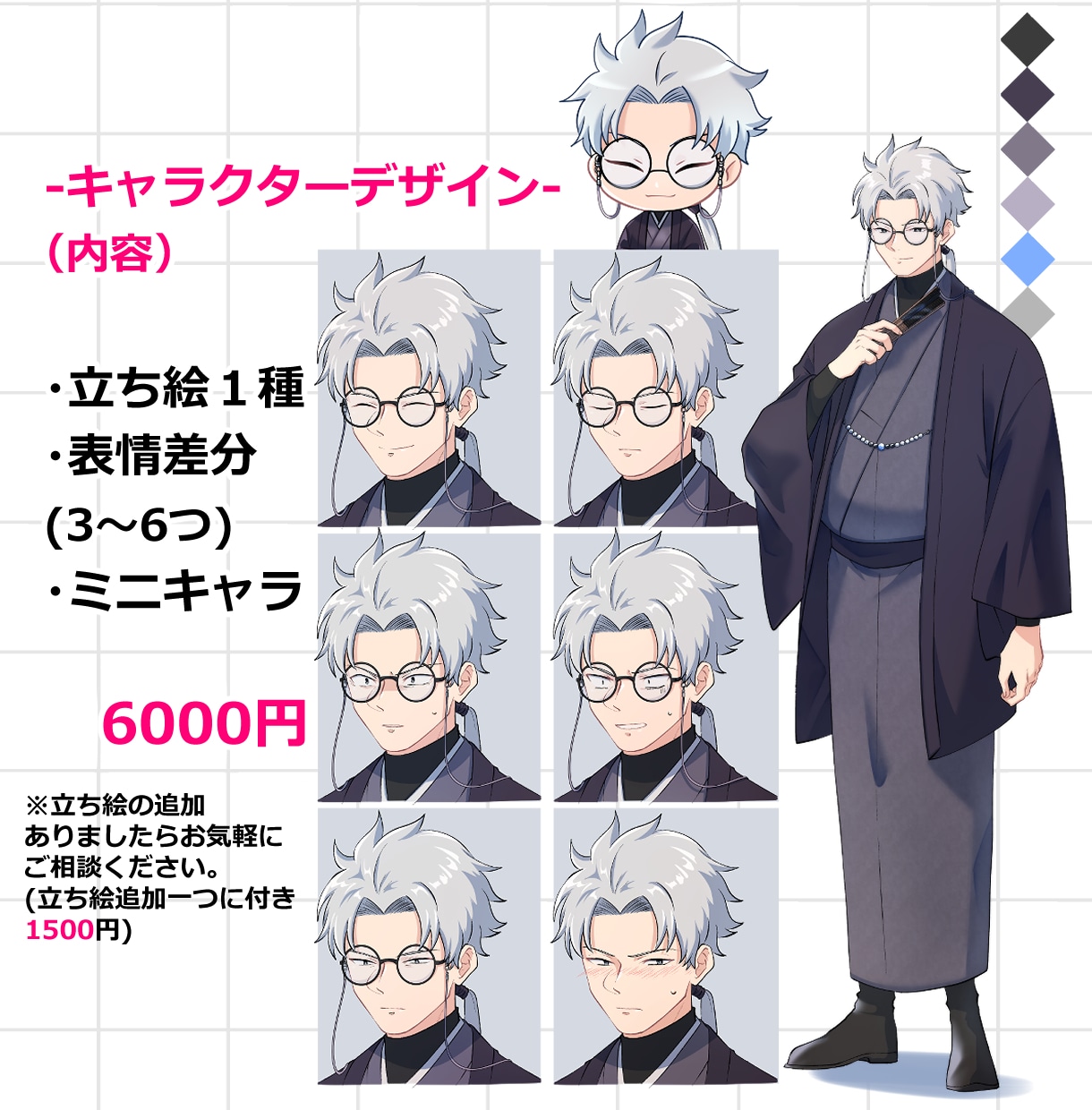 男性キャラが得意、アイコン等のイラスト描きます 低価格で高品質な目を引く魅力的なキャラクターを描きます イメージ4