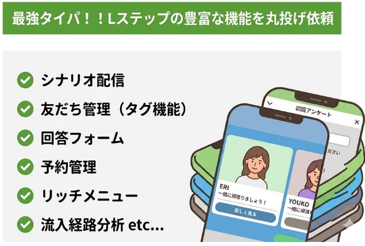 最短7日！集客を自動化するLステップを構築します 500社超の相談実績！認定資格保持プロが最短7日で構築します イメージ1