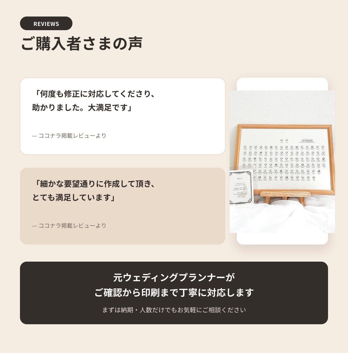 ゲスト名入りの参加型結婚証明書を制作します A3高級特殊紙・41名〜上限なし・修正無制限 イメージ10