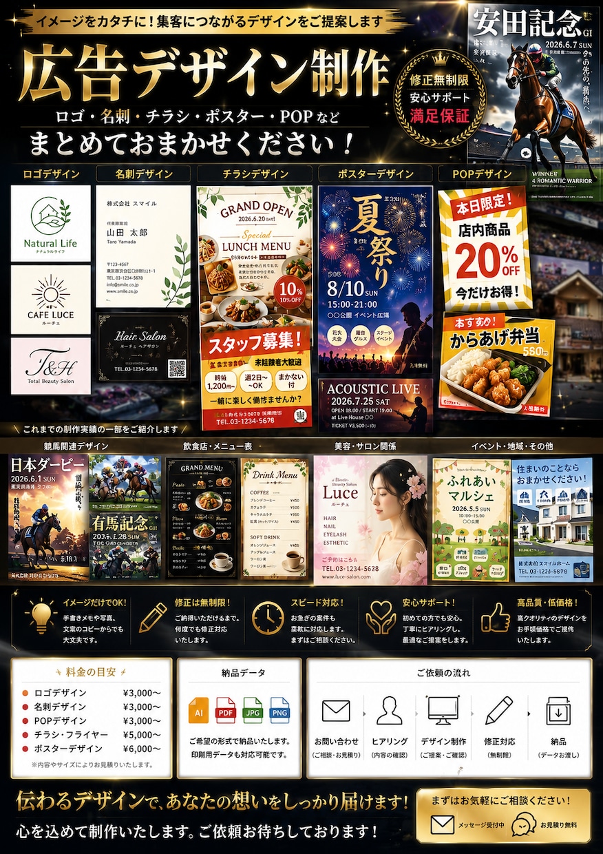 集客につながるデザインを制作できます イメージで伝わるデザインを制作します イメージ1