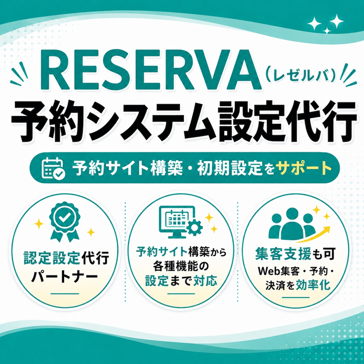 RESERVA(レゼルバ)予約システムを設定します RESERVA認定パートナーが各種設定・使い方をサポート! イメージ1