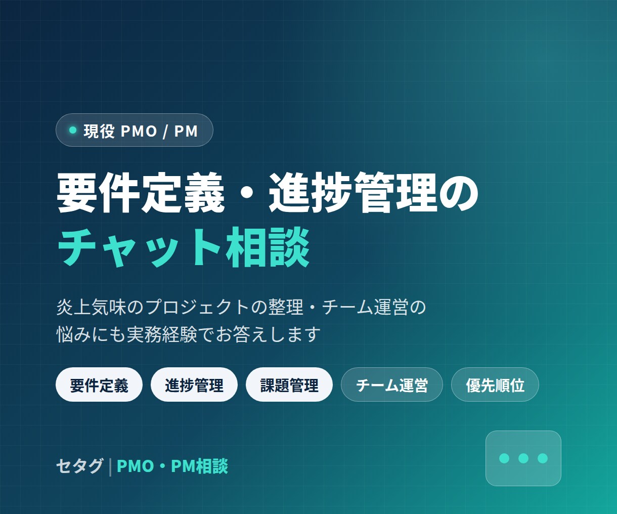 現役PMOが要件定義・進捗管理の相談に乗ります 炎上気味のプロジェクトの整理・チーム運営の悩みもOK イメージ1