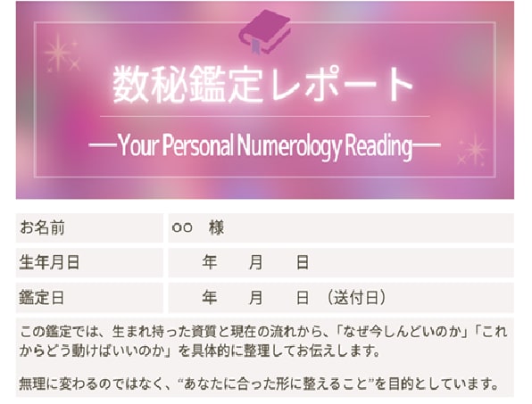 PDF納品｜仕事のモヤモヤを数秘で整理します 数秘で気持ちと状況を整理し、選択肢を整理します イメージ2