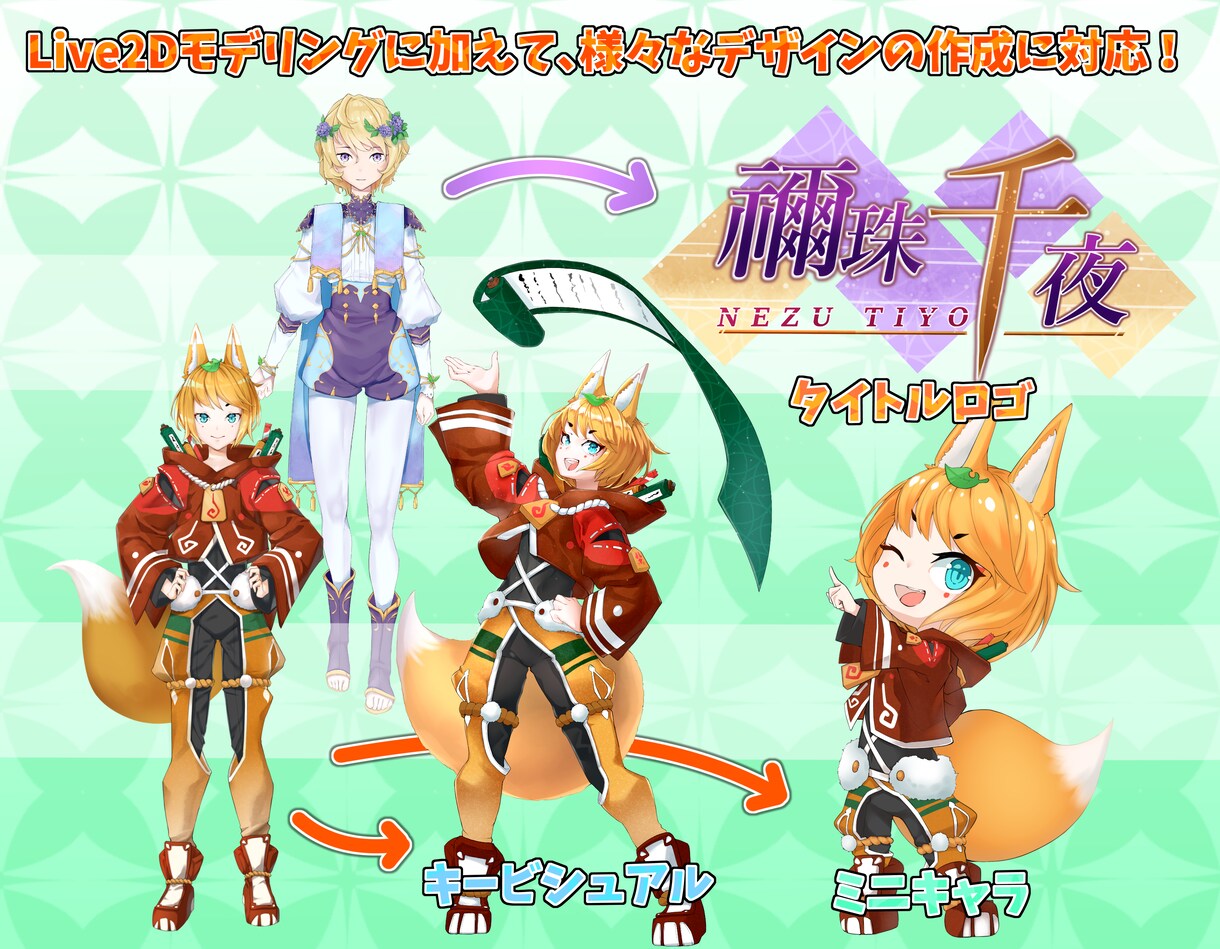 ご要望に合わせてかわいいVtuber作ります 好きなイラストを選べる＋モデリング イメージ9