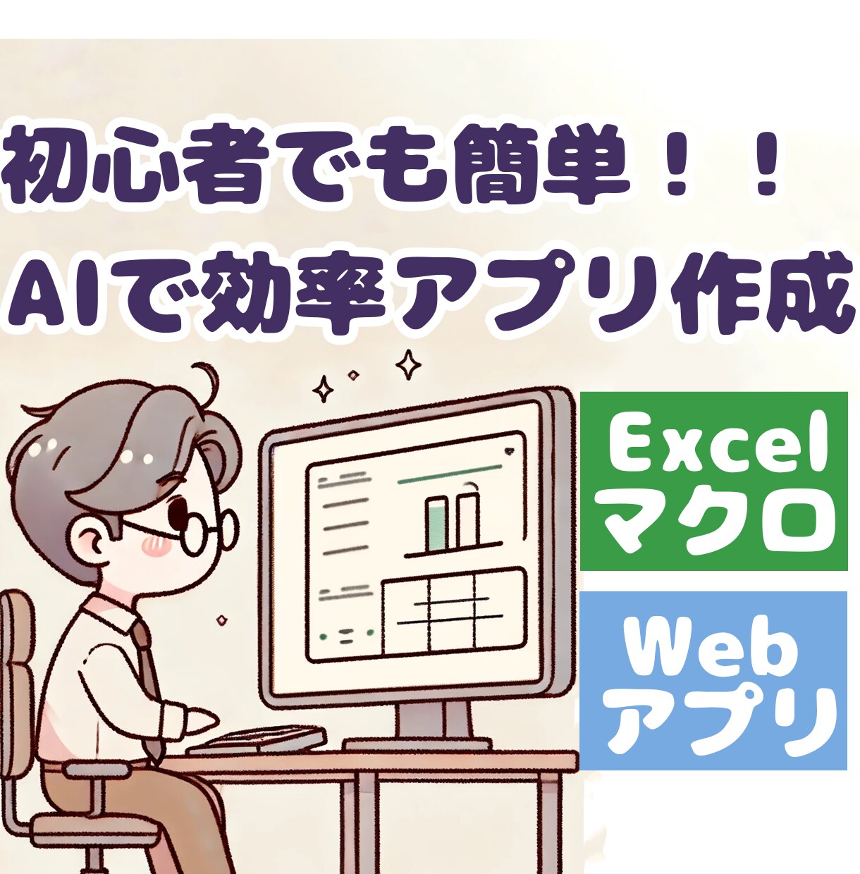 プログラミング知識ゼロのアプリやマクロ作成教えます 業務を効率化・自動化するツールやVBAの作り方解説します！ イメージ1