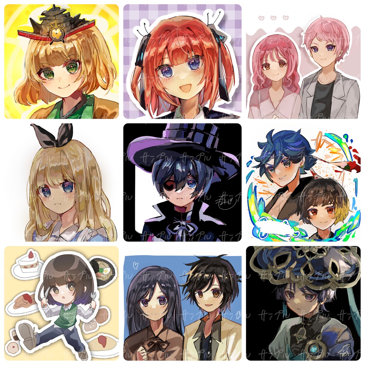 イラストオーダー　アイコン等お描きします かわいい絵柄で夢絵、アイコン、ヘッダー等お描きします！ イメージ4
