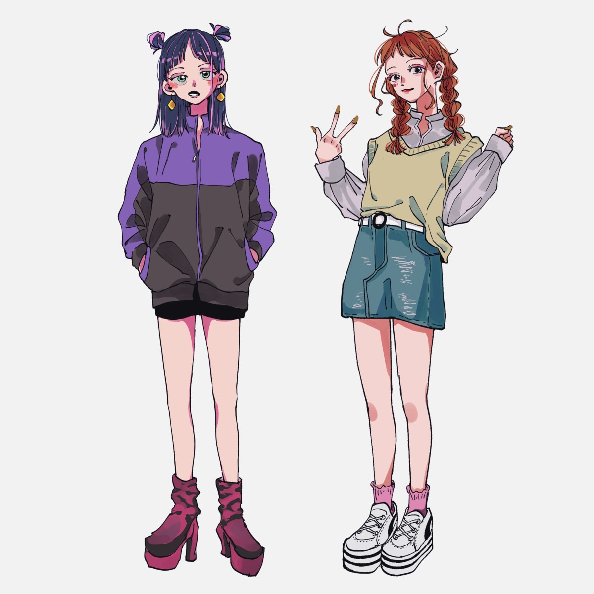 雰囲気あるおしゃれな女の子描きます SNS用アイコンやブログの挿絵などに…！ イメージ3