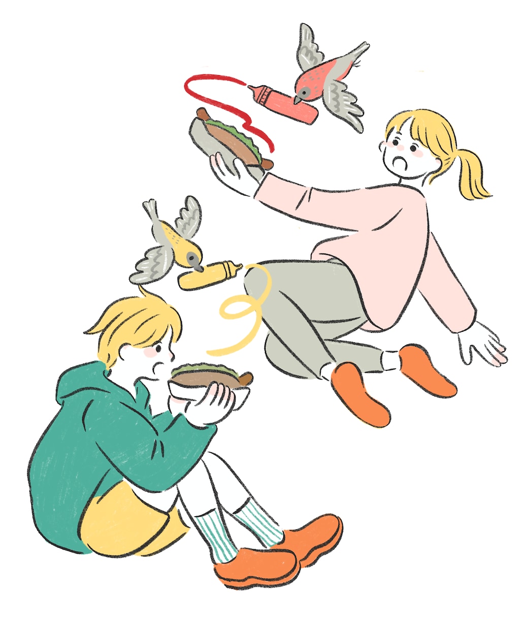 シンプルな線と色で人物や動物のイラストを描きます 【商用利用OK】オリジナリティのあるイラストでブランド力UP イメージ3