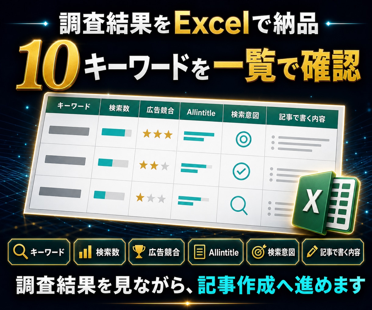 SEO対策・集客用【穴場キーワード】厳選します 検索上位表示を狙える【穴場キーワード10個】を調査！ イメージ6