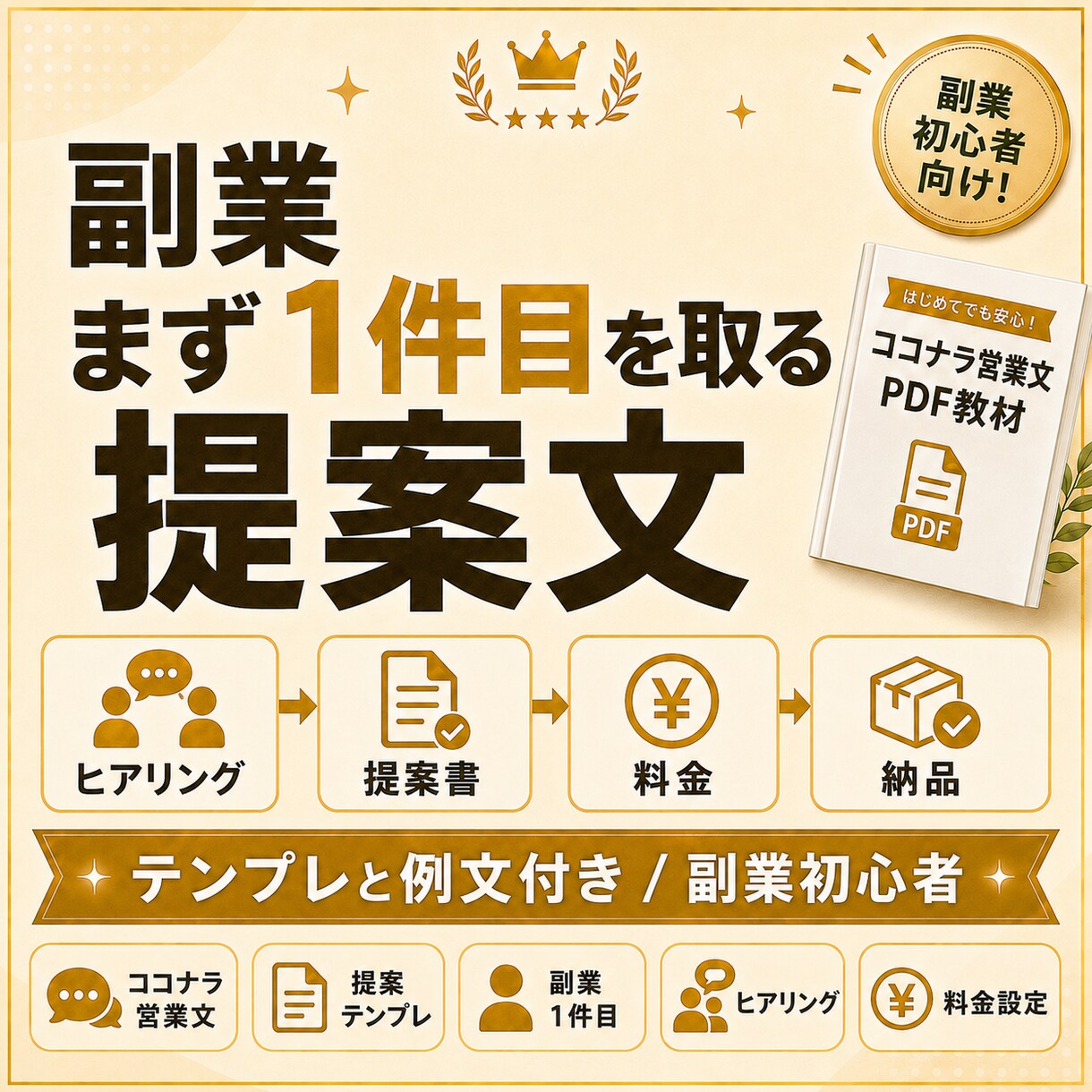 ココナラ初出品向けPDF教材を販売します ココナラ初出品の文章・FAQ・サムネ文言まで作れるPDFです イメージ6