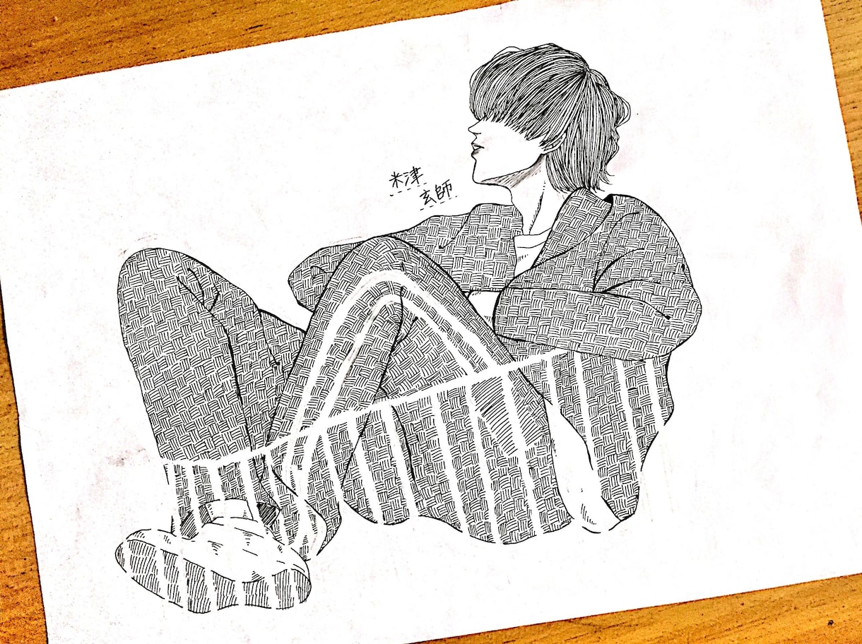 白黒アナログ米津様風イラストでアイコンお描きします 米津さんのイラストが好きな方へ イメージ3