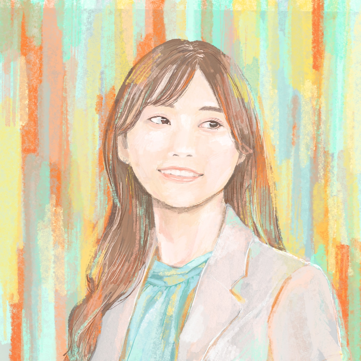 カラフルな似顔絵描きます 販売実績３名様までモニター価格で対応します！ イメージ1