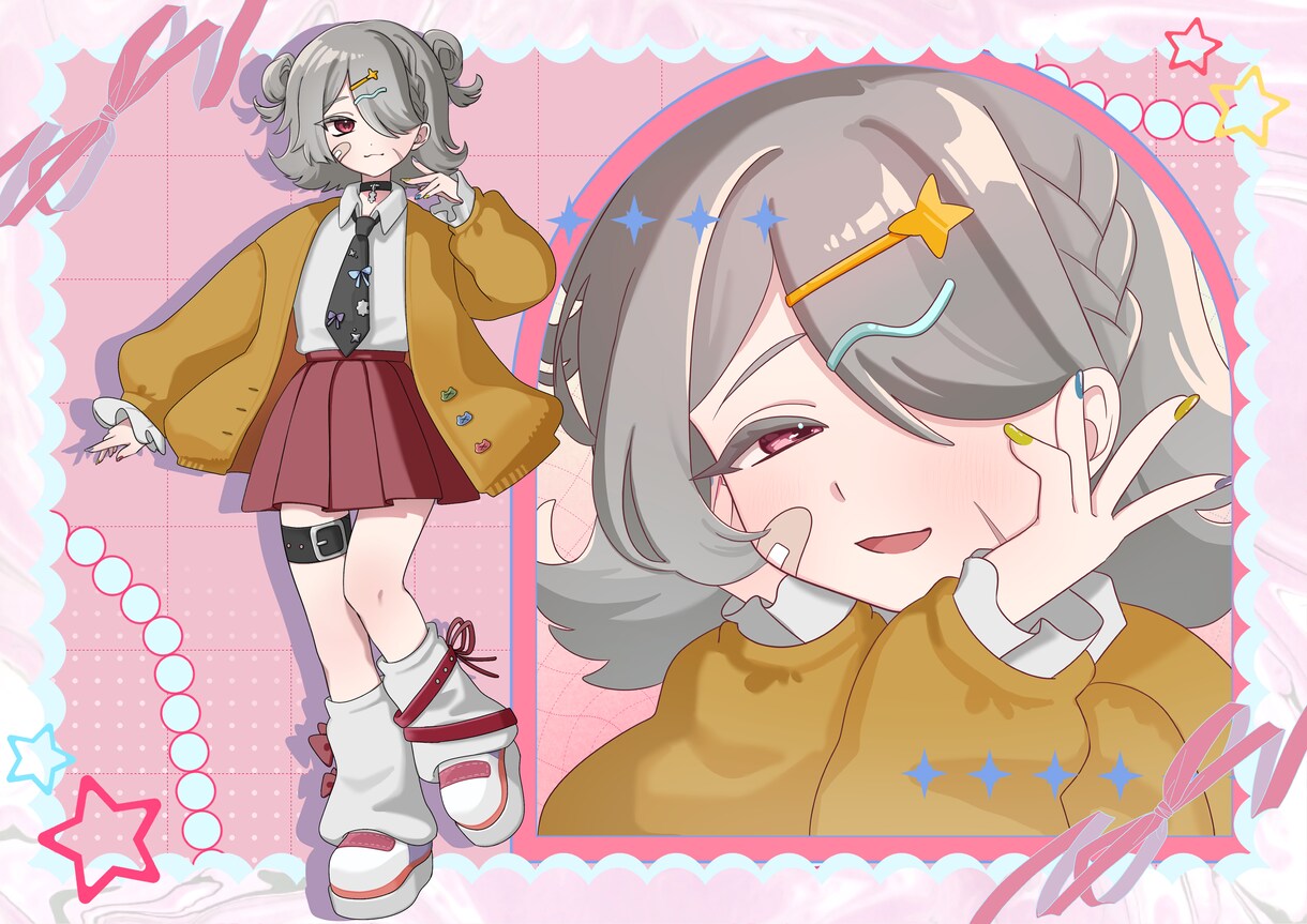 商用OK！かわいい立ち絵や一枚絵制作します 一枚絵、立ち絵、SNSアイコン、歌ってみた等対応可能！ イメージ7