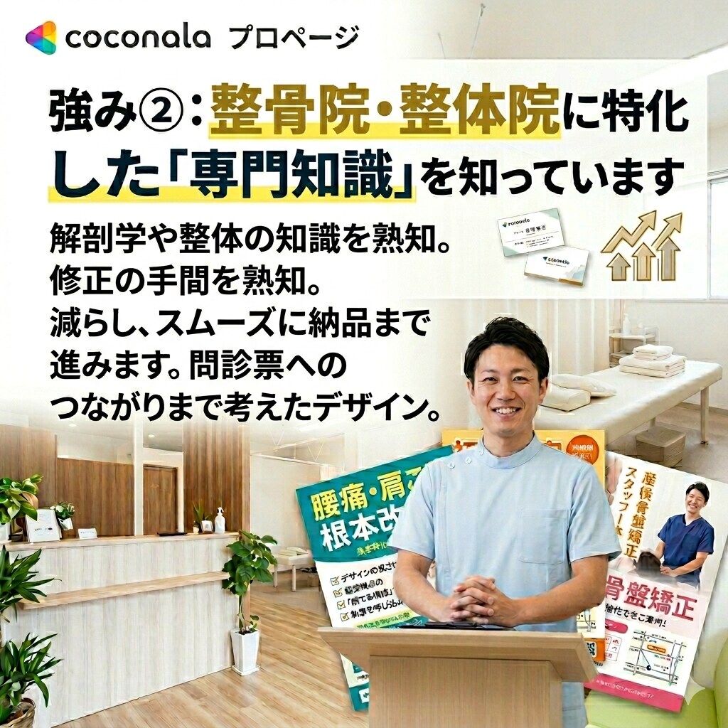 整骨院の専門家が効果的なチラシを作成します 整骨院を多店舗経営している専門家チームが最高の一枚を提供 イメージ4