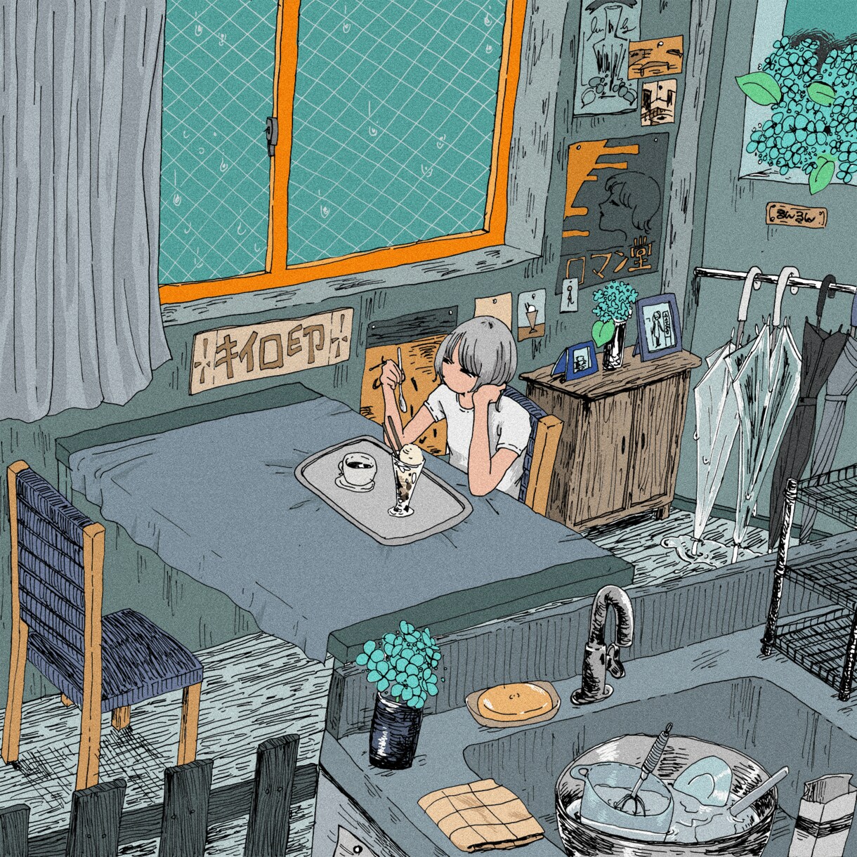 CDジャケットやMVに使えるイラストを描きます オシャレで密度の高い、目を引くイラストです！ イメージ2