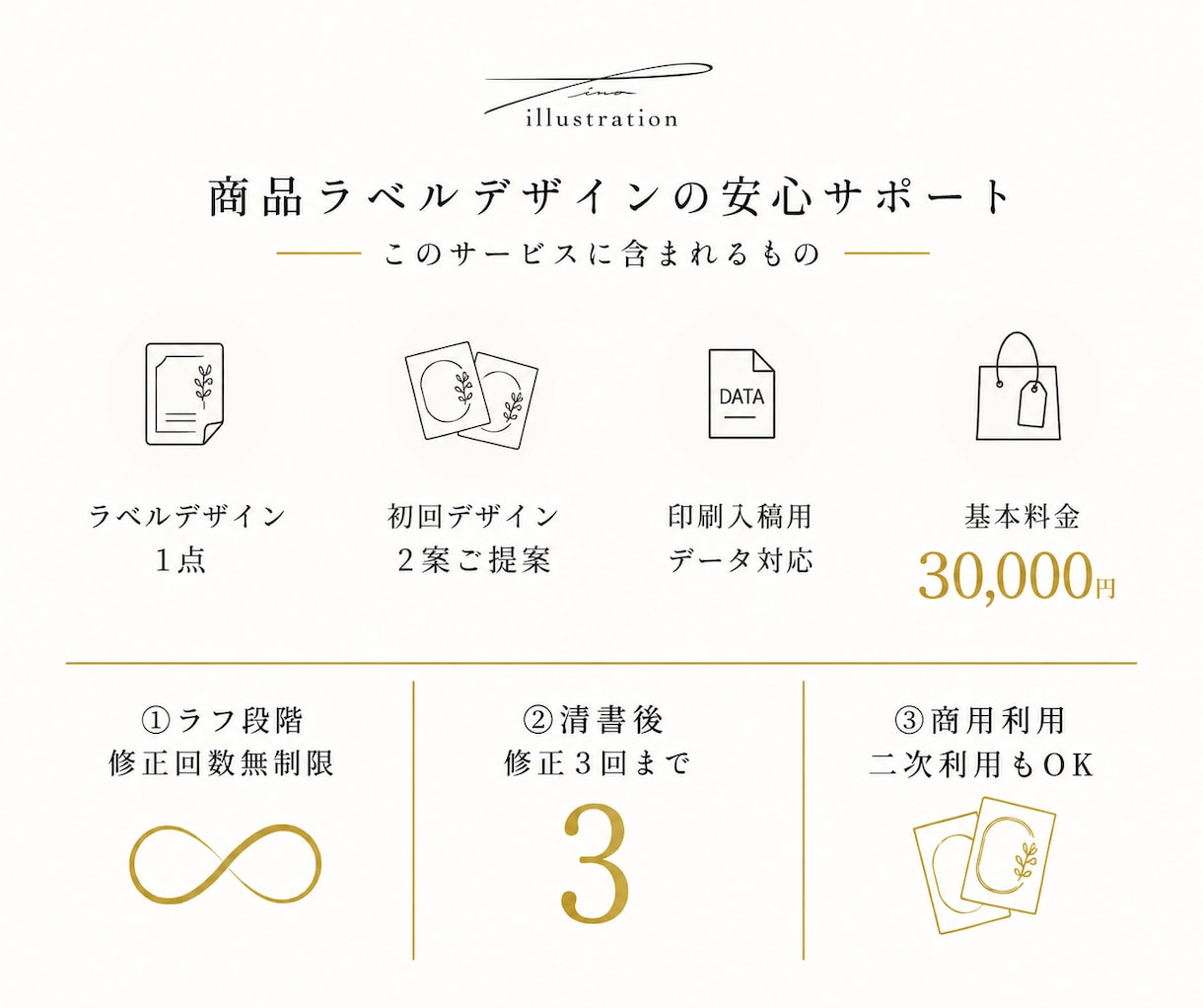 商品ラベル｜想いと世界観が伝わるデザインを作ります 2案ご提案・商用利用OK｜入稿用AIデータまで丁寧に整えます イメージ3