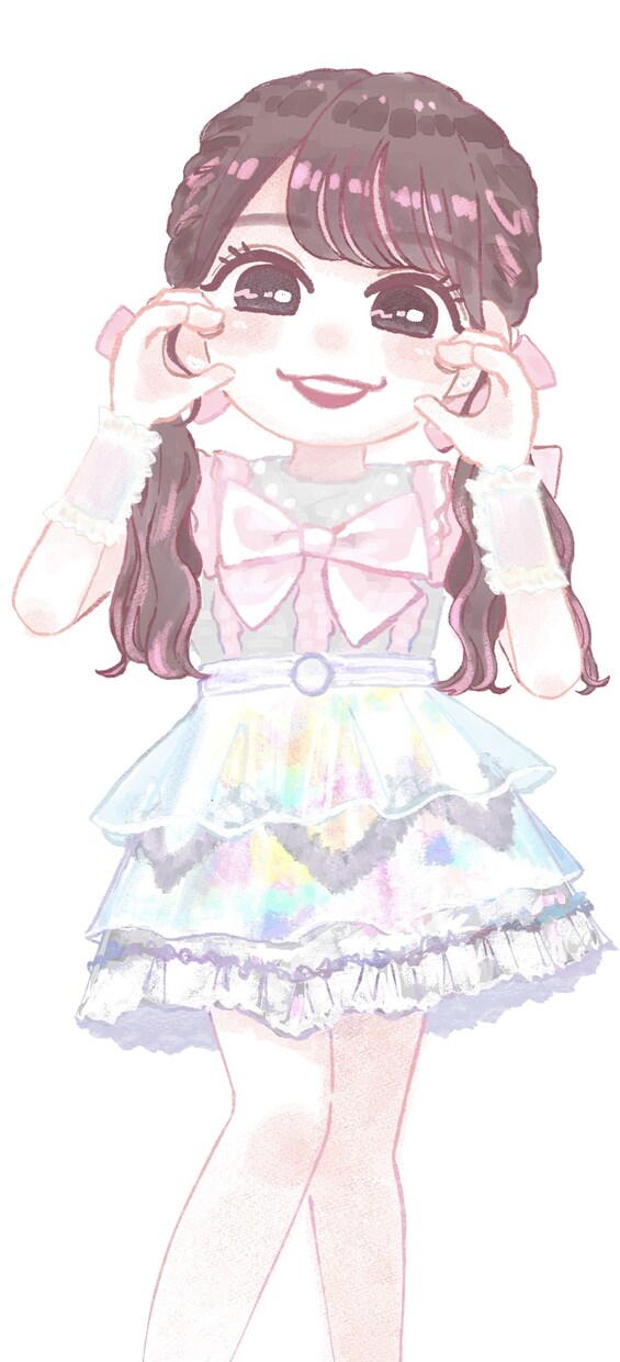 かわいい女の子のデフォルメイラスト描きます SNSアイコン、アイドル生誕・卒業メセカ、MVのサムネにも！ イメージ5